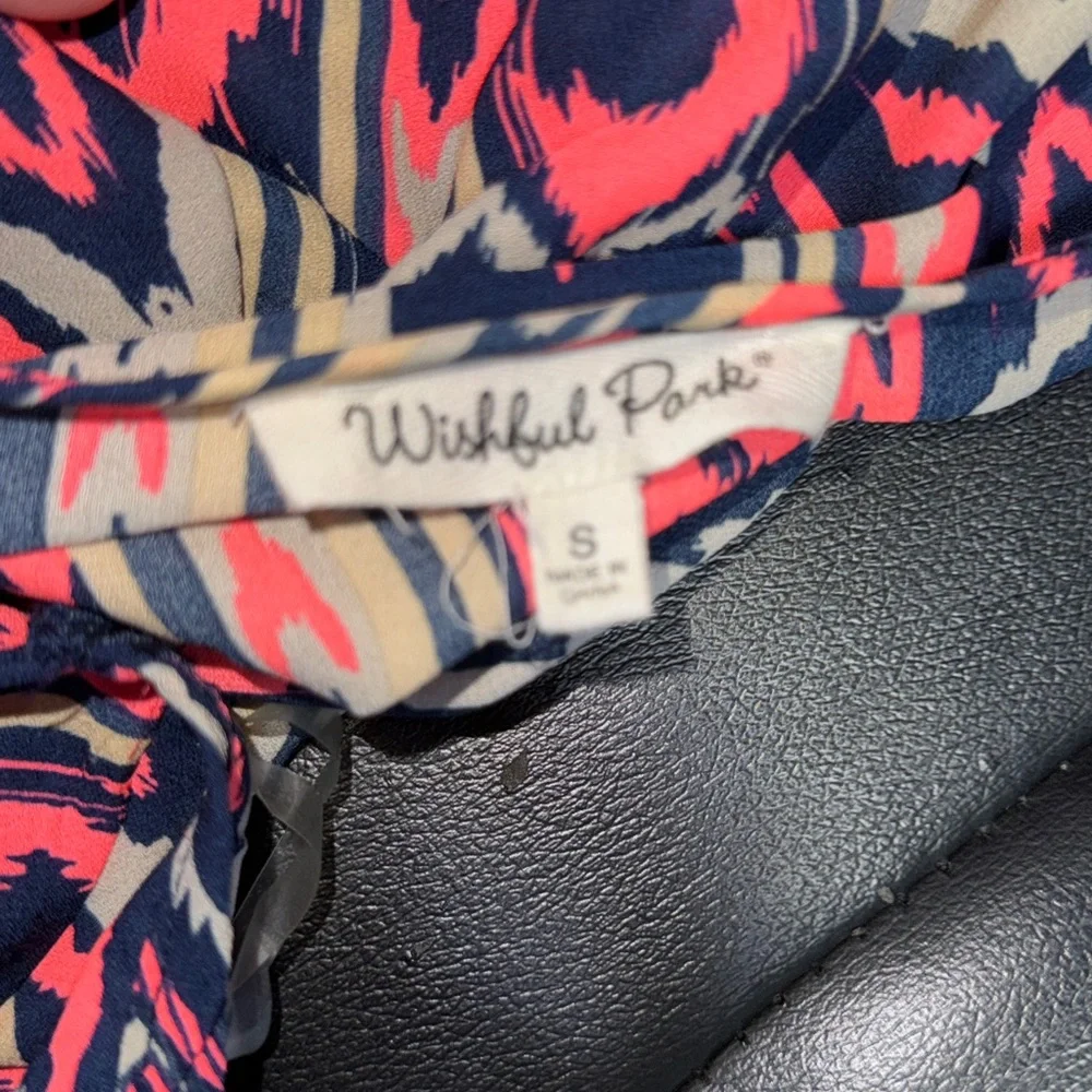 Wishful Park Geometric Blouse - Pink and Navy - Picture 2 of 4